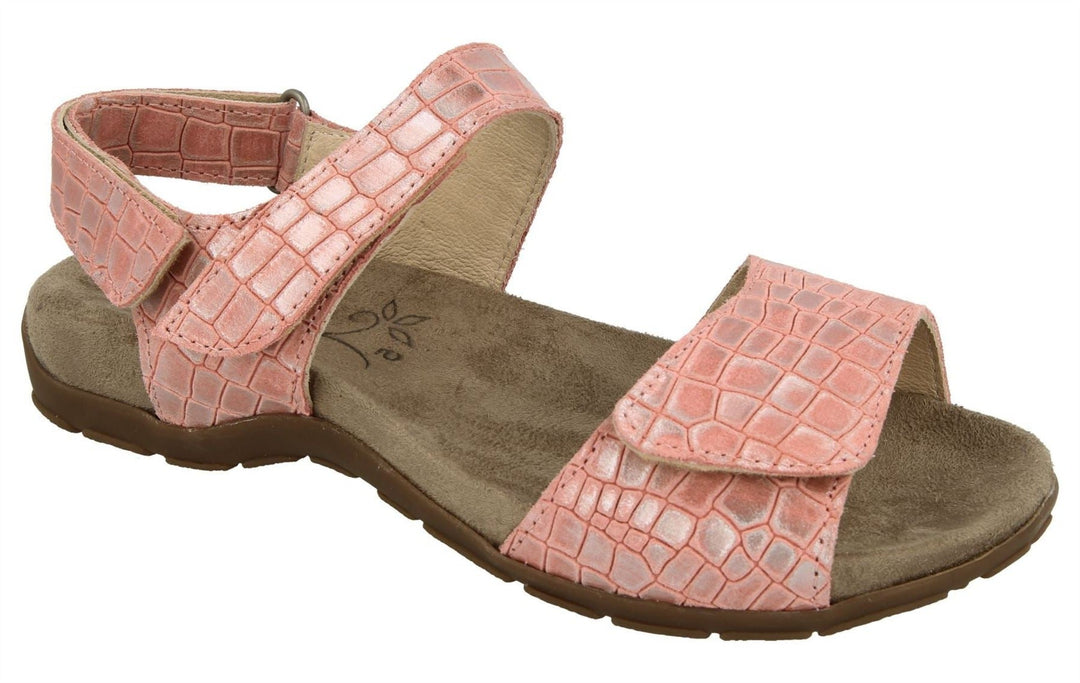Womens Wide Fit DB Sussex Sandals in Black Patent Reptile - Image 16