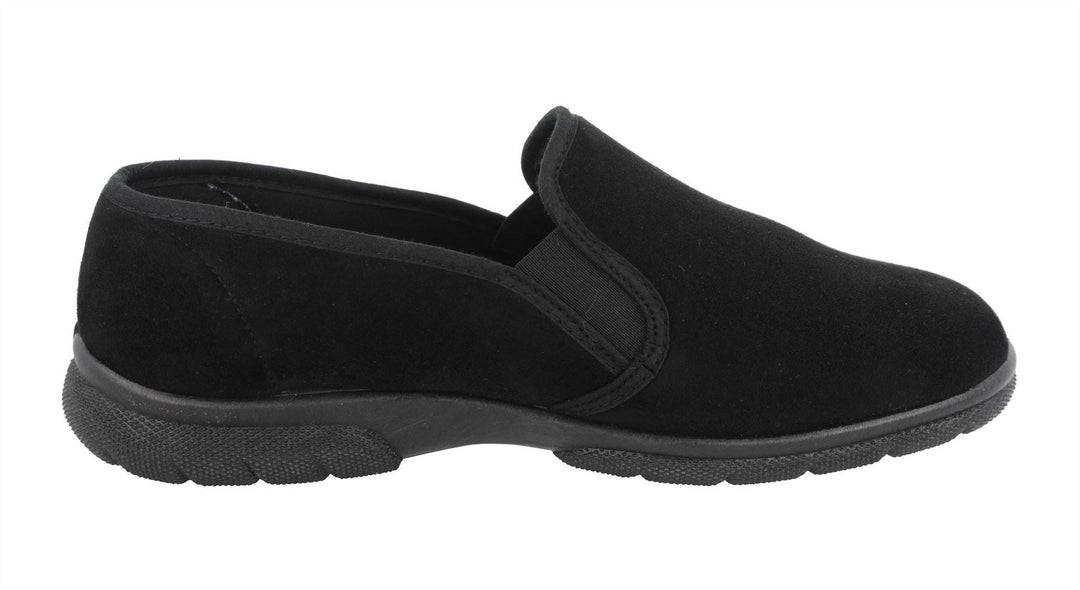 Men's Wide Fit DB Enzo Shoes in Black stretch - Image 4