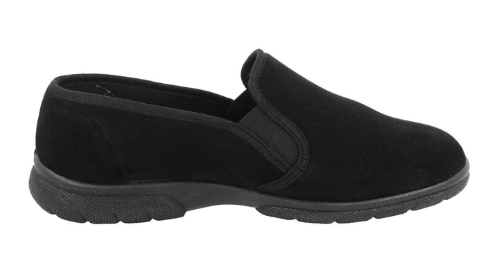 Men's Wide Fit DB Enzo Shoes in Black stretch - Image 1