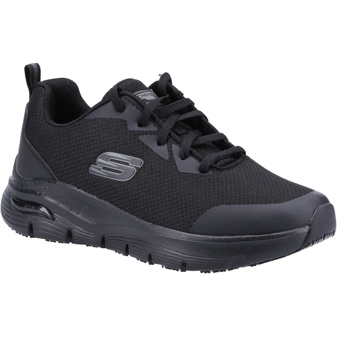 Women's Wide Fit Skechers 108019EC Arch Fit Sr Occupational Trainers in Black - Image 3
