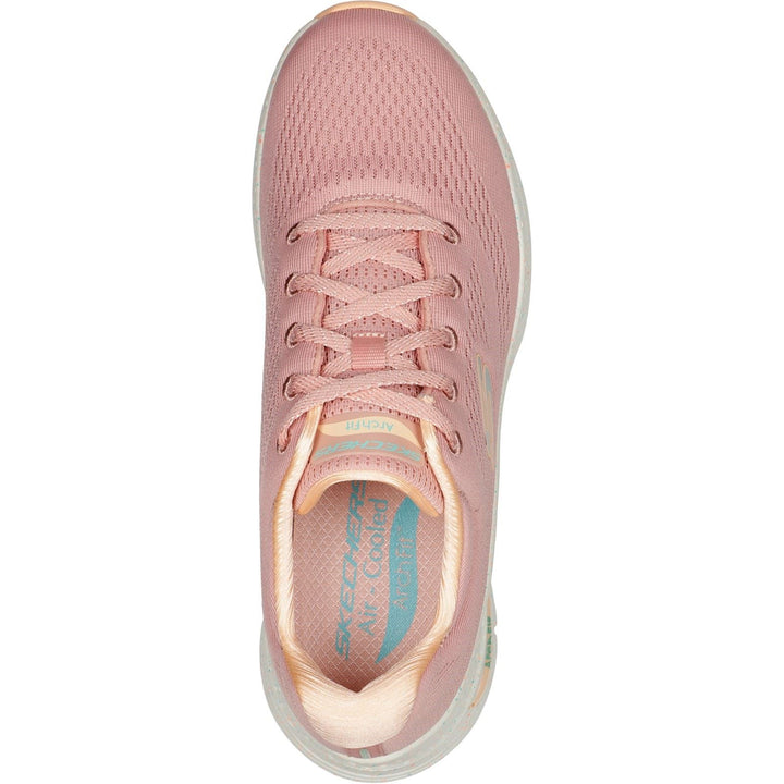 Women's Wide Fit Skechers 149566 Arch Fit Freckle Me Trainers in Pink/Multi - Image 1