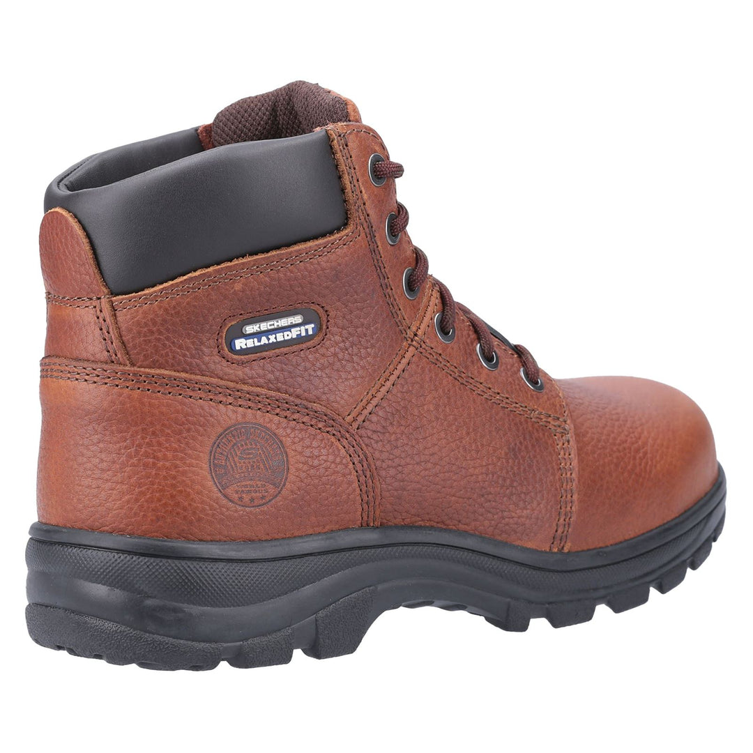Men's Wide Fit Skechers 77009EC Workshire Safety Boots in Brown - Image 6