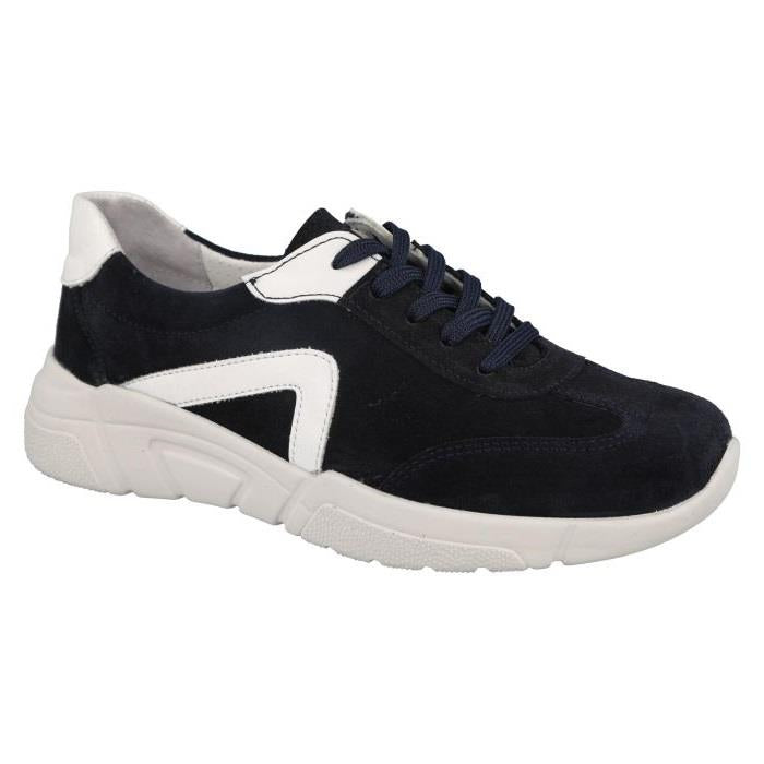 Women's Wide Fit DB Bryony Trainers in Navy Suede - Image 3