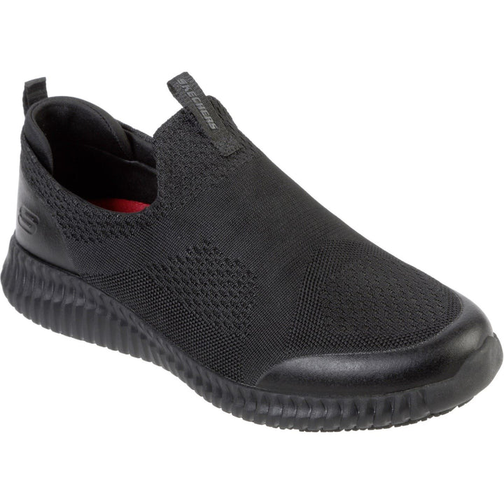 Men's Wide Fit Skechers 77501EC Cessnock Colleton Slip Resistant Trainers in Black - Image 1