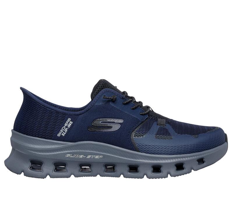 Men's Wide Fit Skechers 232930W Slip-ins Glide Step Pro Trainers in Grey/Charcoal - Image 9