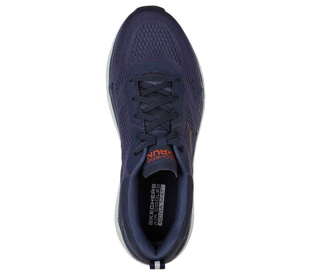 Men's Wide Fit Skechers 220068 Skech Max Cushioning Premier Perspective Trainers in Navy/Orange - Image 5