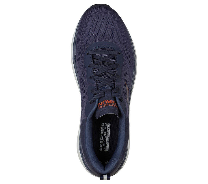 Men's Wide Fit Skechers 220068 Skech Max Cushioning Premier Perspective Trainers in Navy/Orange - Image 1