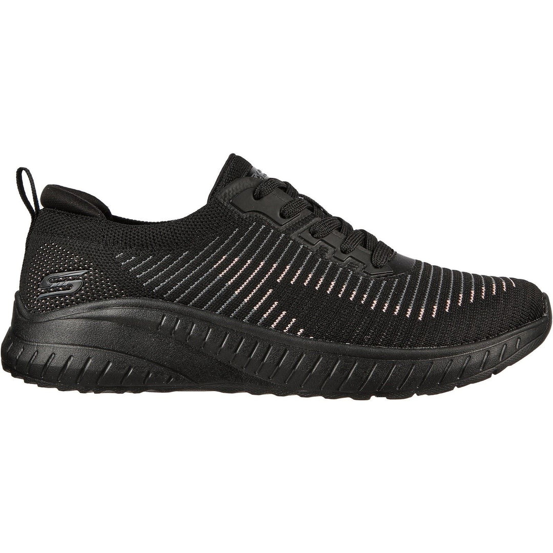 Women's Wide Fit Skechers 117207 Bobs Squad Chaos Renegade Trainers - Black in Black - Image 2