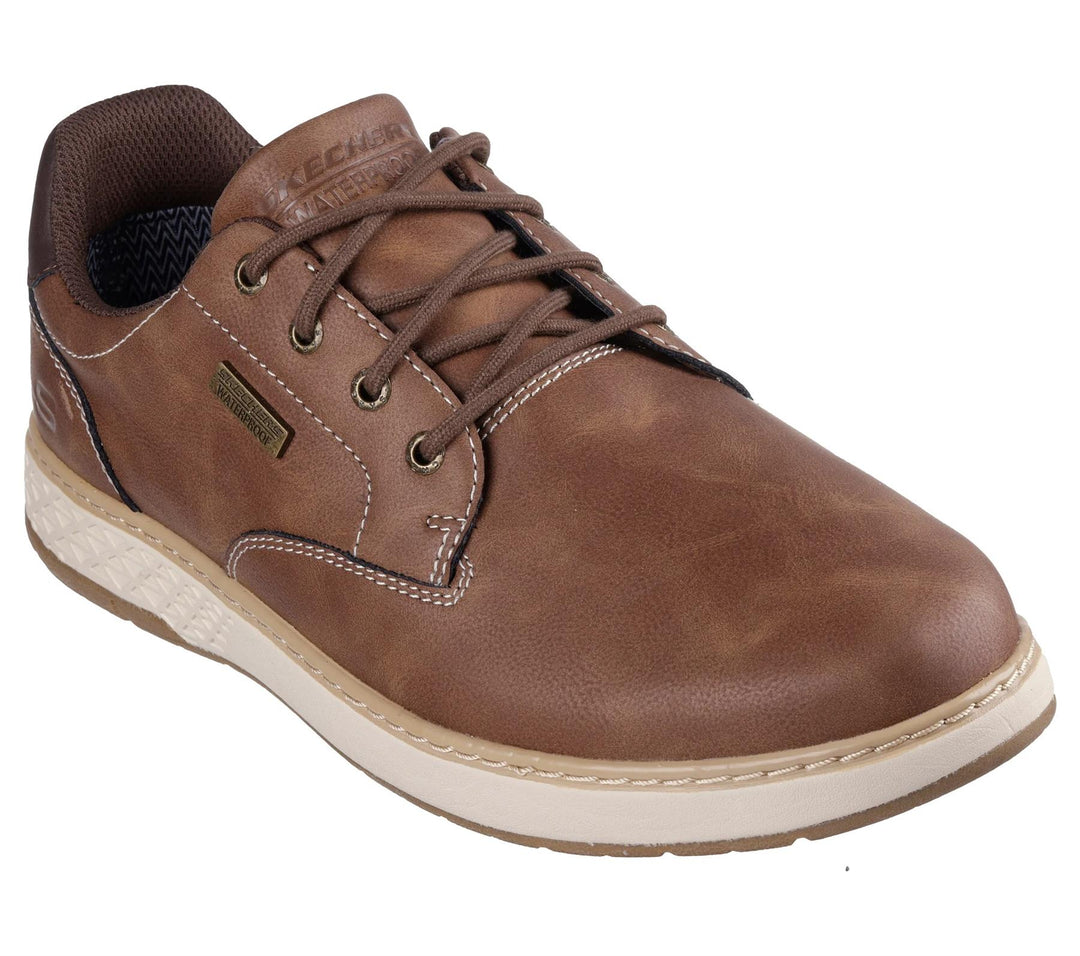 Men's Relaxed Fit Skechers 205234 Garlan Pryor Trainers Waterproof in Brown - Image 4