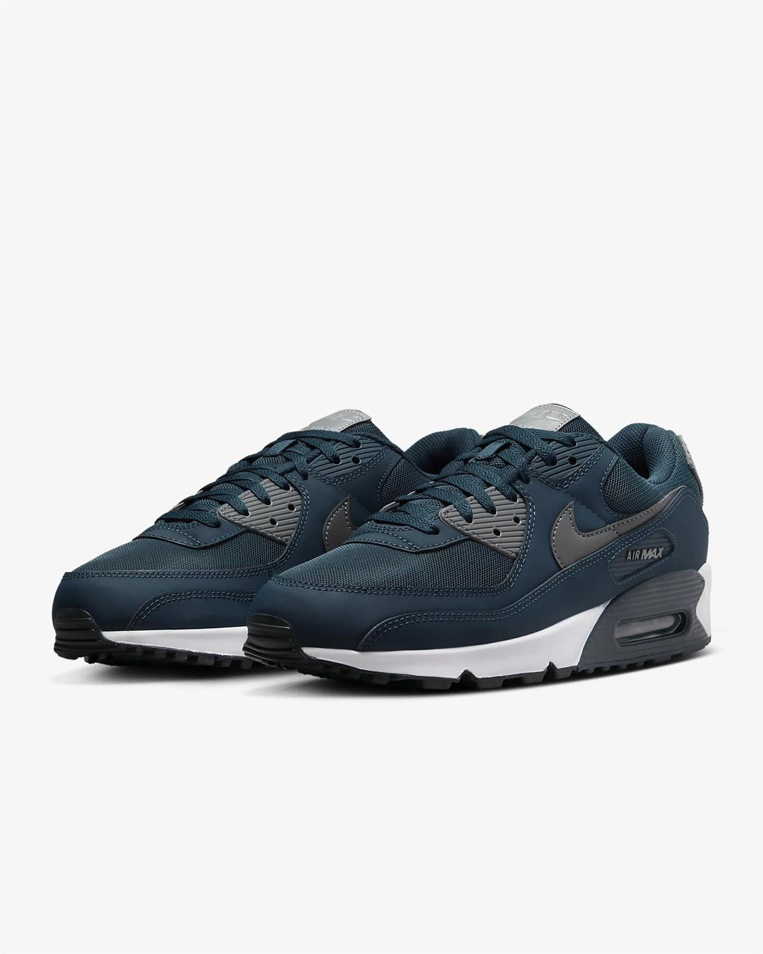 Men's Wide Fit Nike HM0625-400 Air Max 90 Trainers in Armoury Navy/White - Image 5