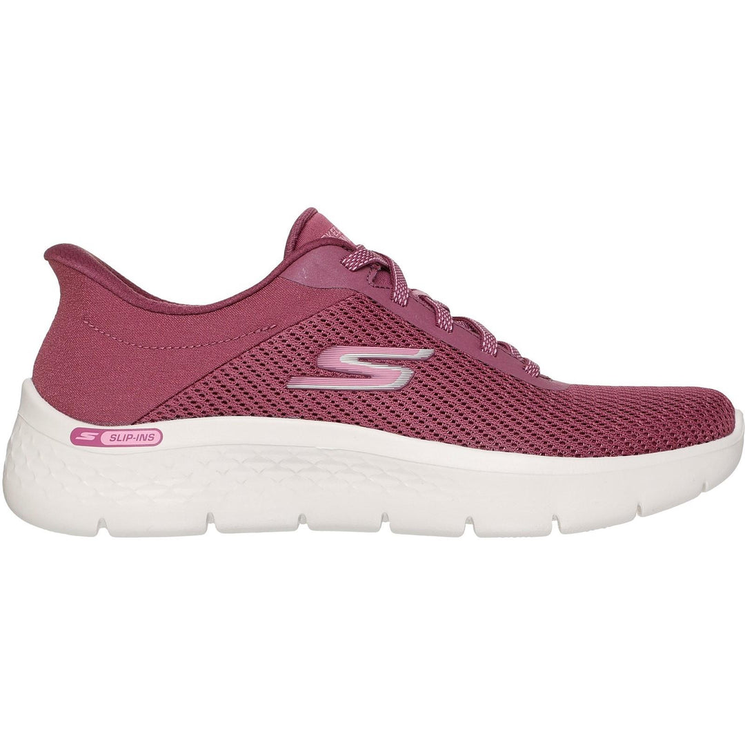 Women's Wide Fit Skechers 125516 Slip-ins Go Walk Flex Carla Trainers in Black - Image 6