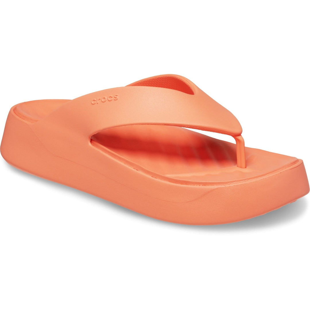 Women's Crocs 209410 Getaway Platform Flip Slippers in Black - Image 26