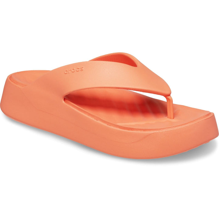 Women's Crocs 209410 Getaway Platform Flip Slippers in Black - Image 1