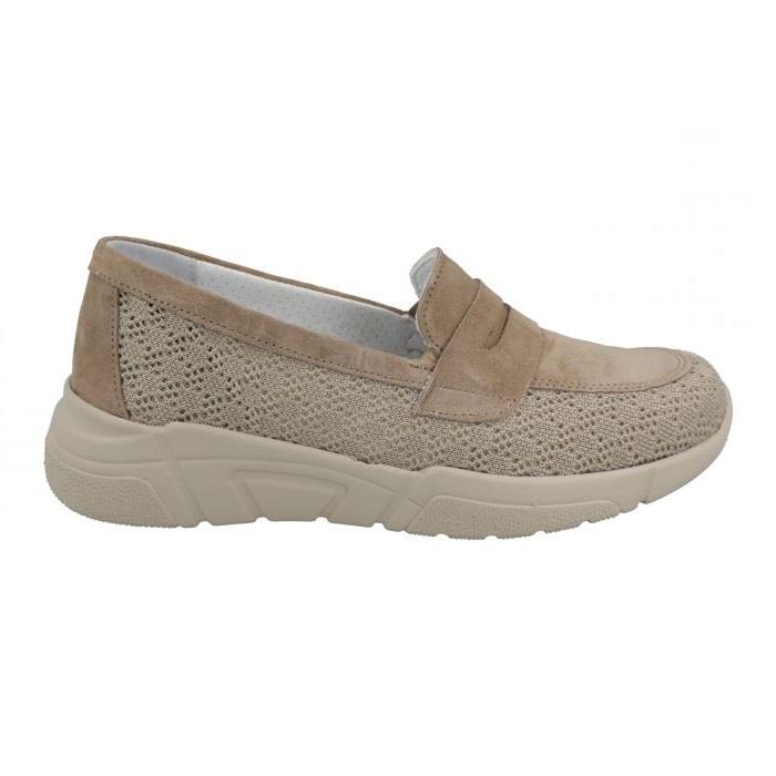 Women's Wide Fit DB Crane Shoes in Beige - Image 2