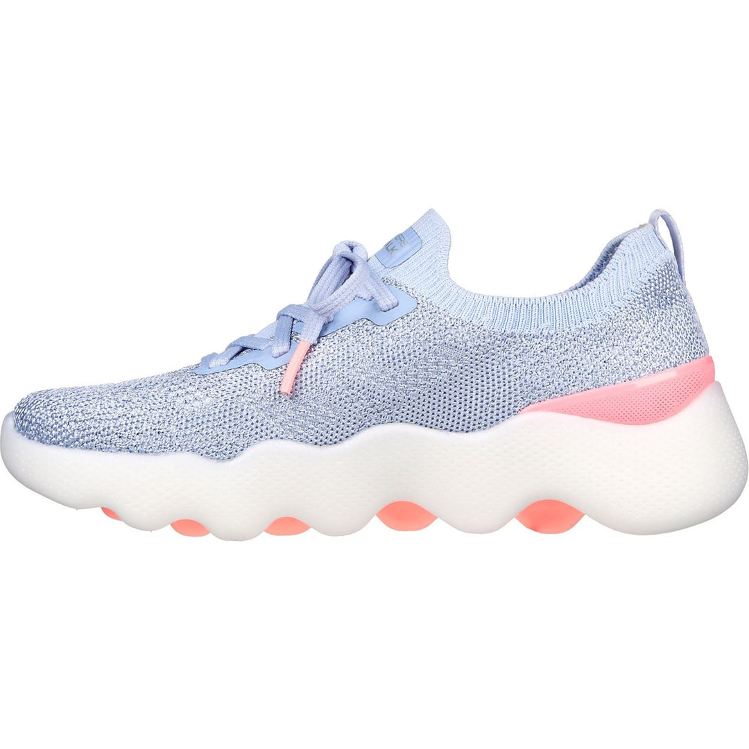 Women's Wide Fit Skechers 124905 Go Walk Massage Fit Upsur Trainers in Grey/Pink - Image 4