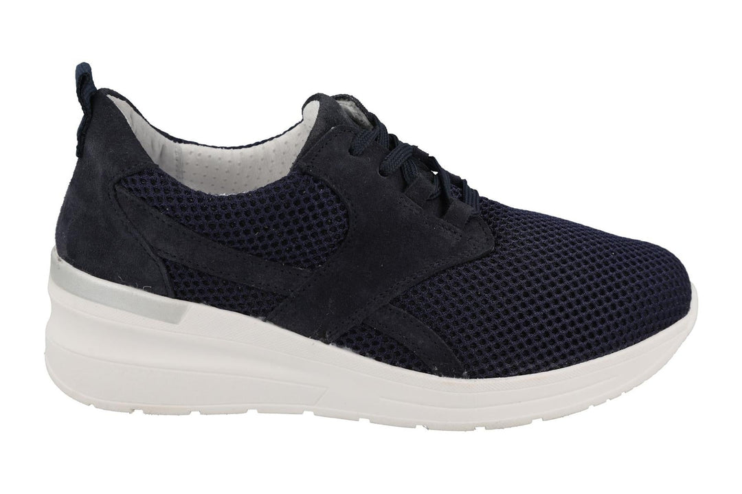 Women's Wide Fit DB Pollyanna Trainers in Grey Mesh - Image 5