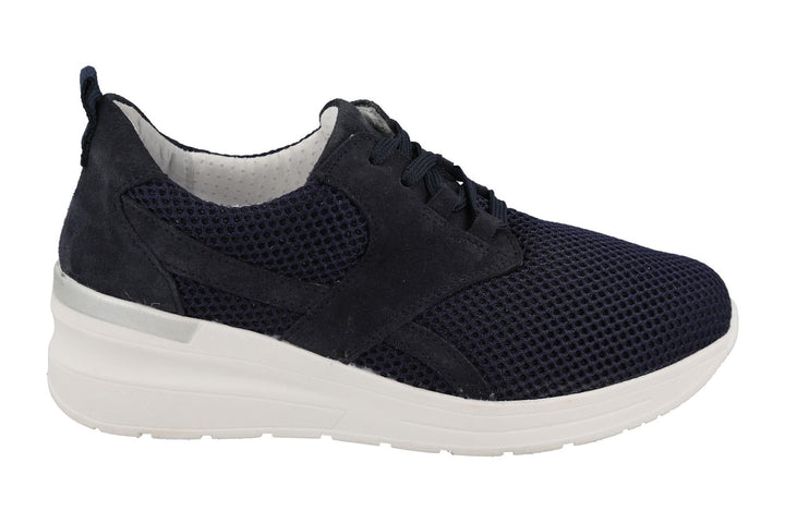 Women's Wide Fit DB Pollyanna Trainers in Grey Mesh - Image 1