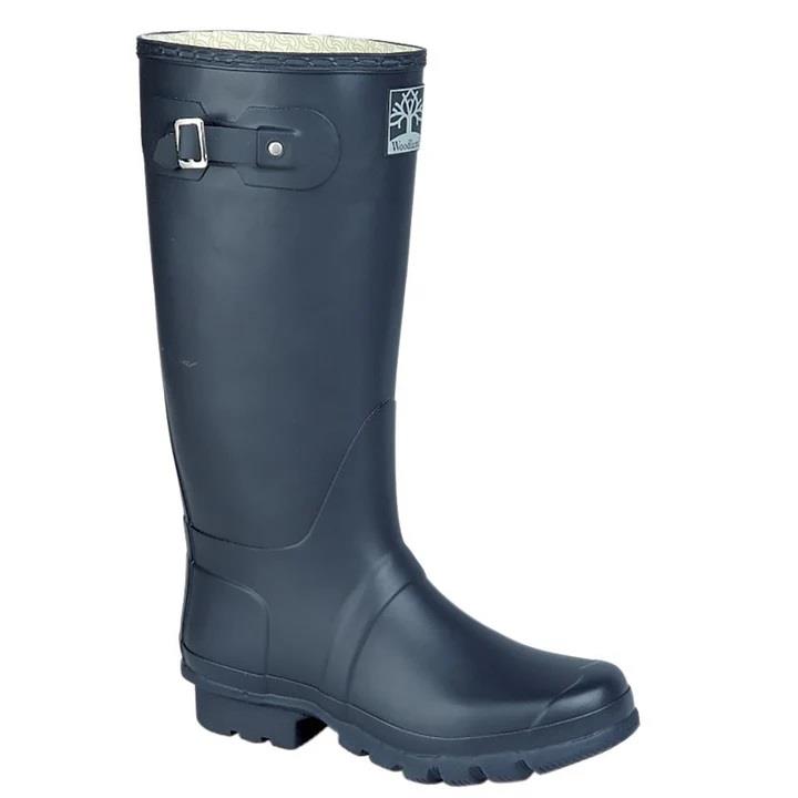 Women's Wide Fit Woodland W 260 Wellington Boots in Navy Blue - Image 3