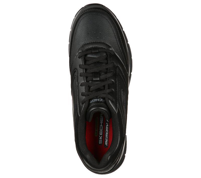 Men's Wide Fit Skechers Work 77156EC Work Relaxed Fit Nampa Sr Shoes in Black - Image 3