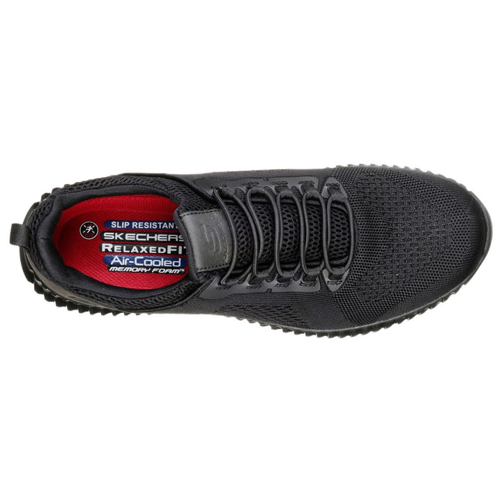 Men's Wide Fit Skechers 77188EC Cessnock Occupational Trainers - Black in Black - Image 1