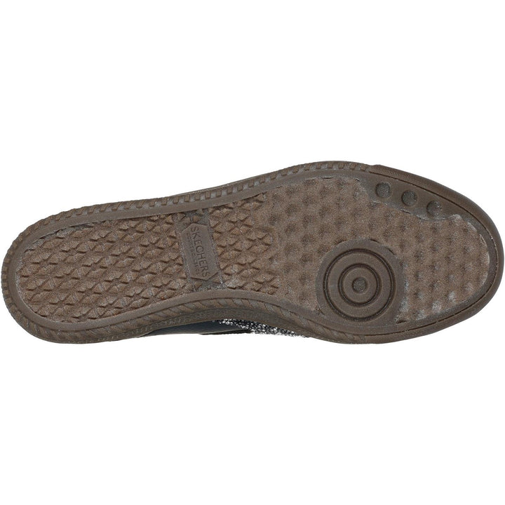 Women's Wide Fit Skechers 185239 Hotshot Shimmering Spots Trainers in Black/White - Image 1