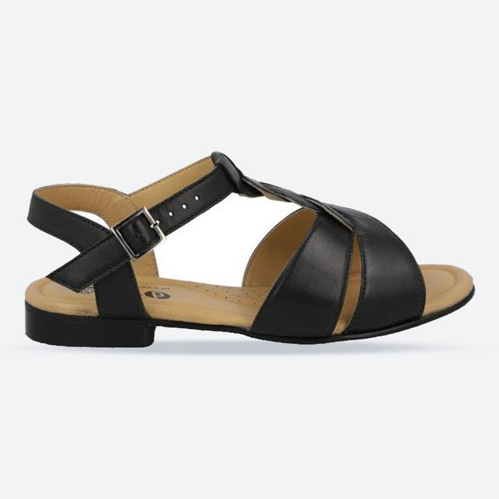 Women's Wide Fit DB Burma Sandals in Black - Image 1