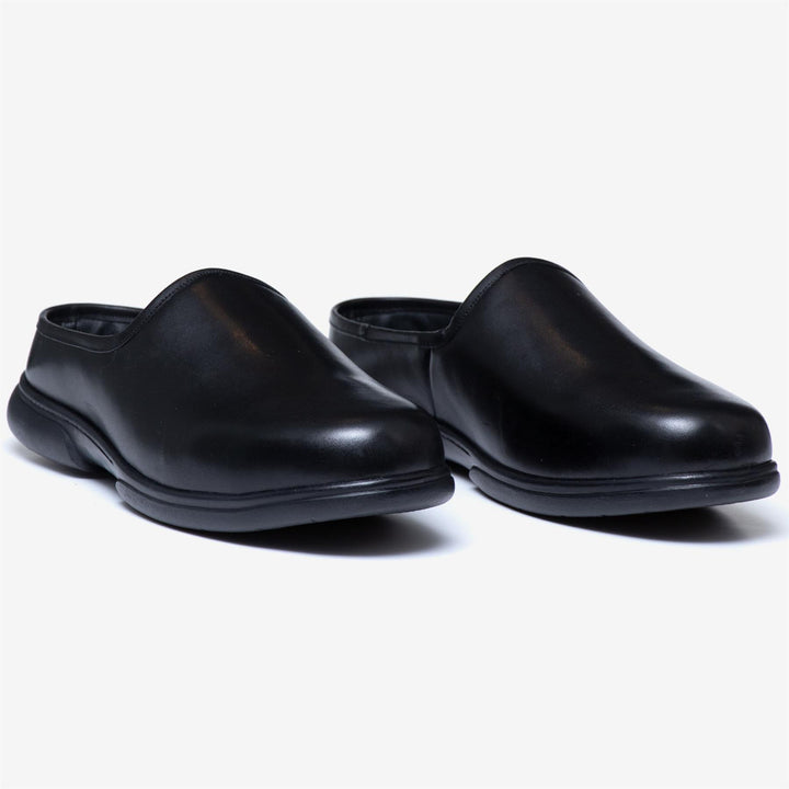Men's Wide Fit Tredd Well Taylor Mule Slippers in Black - Image 1