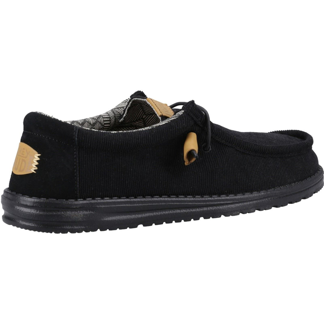 Men's Heydude 40163 Wally Corduroy Classic Slip On Shoes - Black in Black - Image 4