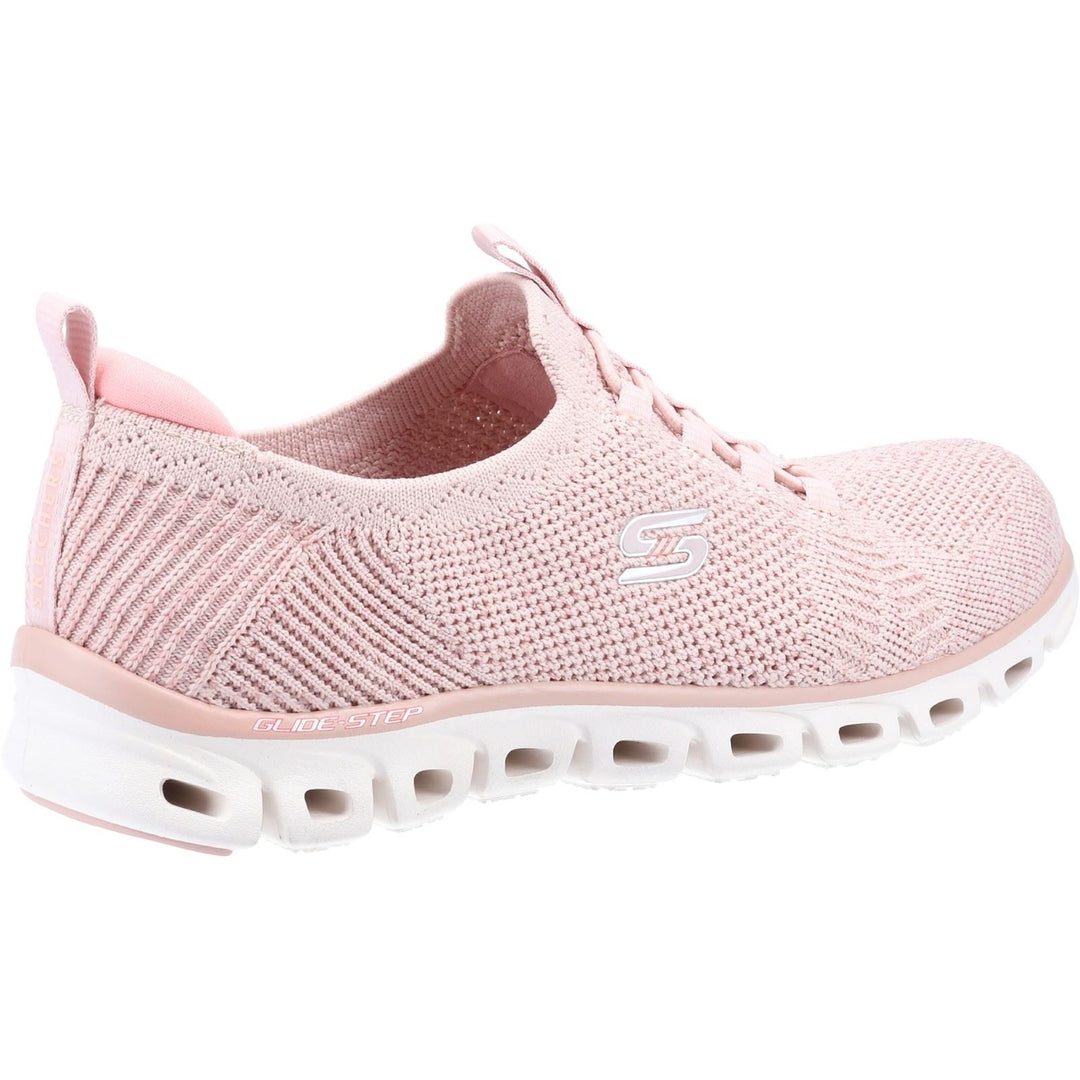 Women's Wide Fit Skechers 104198 Glide Step Grand Flash Trainers - Rose in Rose - Image 4