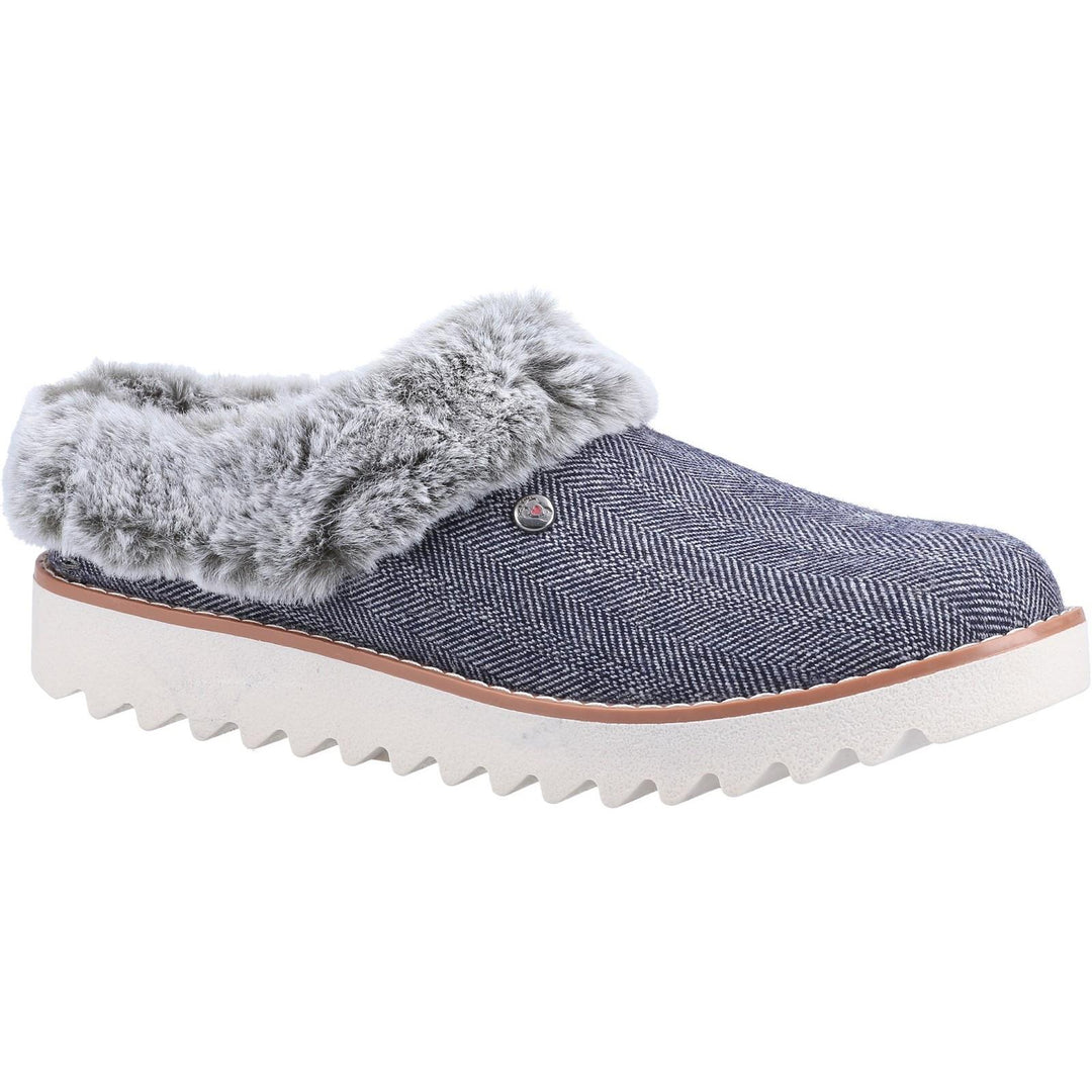 Women's Wide Fit Skechers 113422 Bobs Mountain Kiss Slippers in Navy - Image 3
