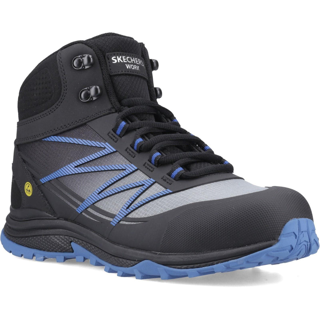 Men's Wide Fit Skechers 200047EC Puxal Firmle Safety Boots in Black/Blue - Image 3