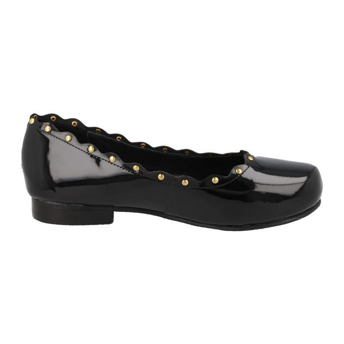 Women's Wide Fit DB Campbell Shoes in Black Patent - Image 1