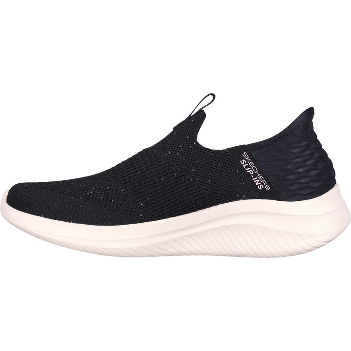 Women's Wide Fit Skechers 149594 Slip-ins Ultra Flex 3.0 Trainers -  Black/Rose Gold in Black/Rose Gold - Image 1