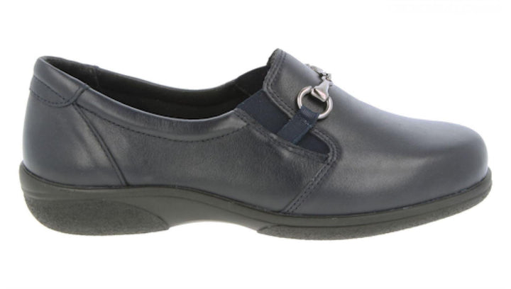 Womens Wide Fit DB Antarctica Shoes in Black Leather - Image 1