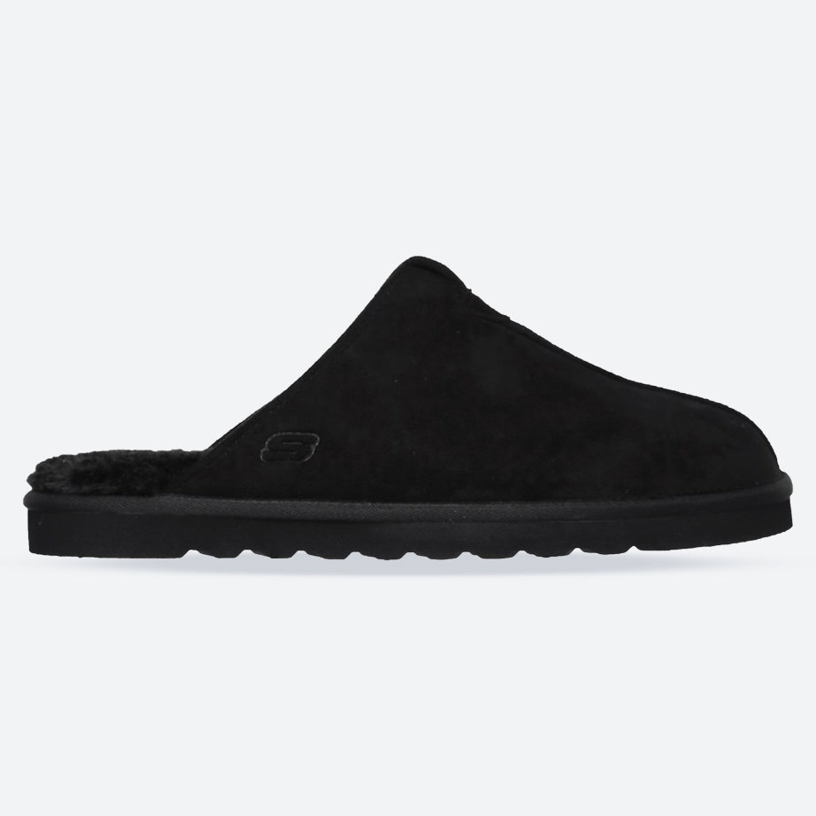 Men's Relaxed Fit Skechers 66094 Renten Palco Slippers in Black - Image 1