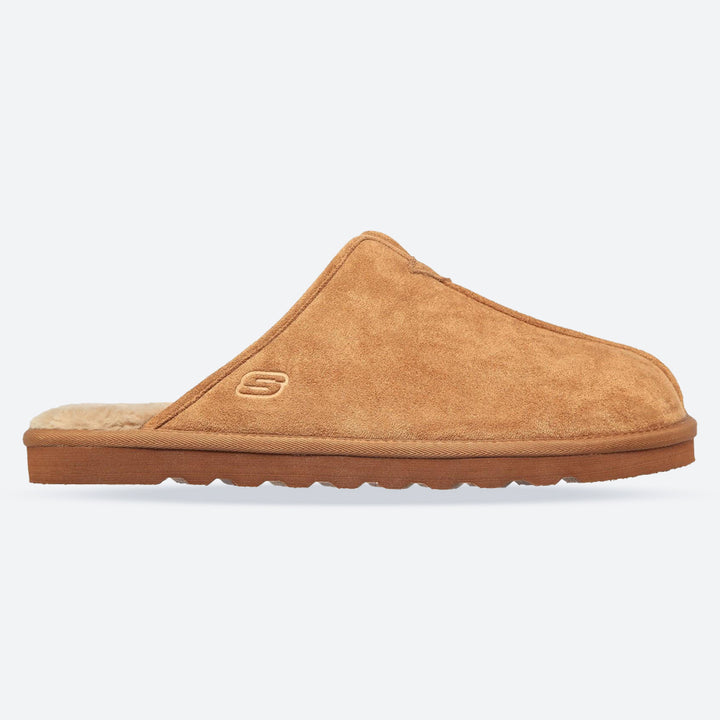 Men's Relaxed Fit Skechers 66094 Renten Palco Slippers - Tan in Tan - Image 1