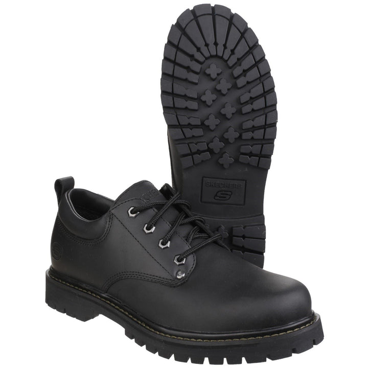 Men's Wide Fit Skechers 6618 Tom Cats Lace Up Shoes - Black in Black - Image 1