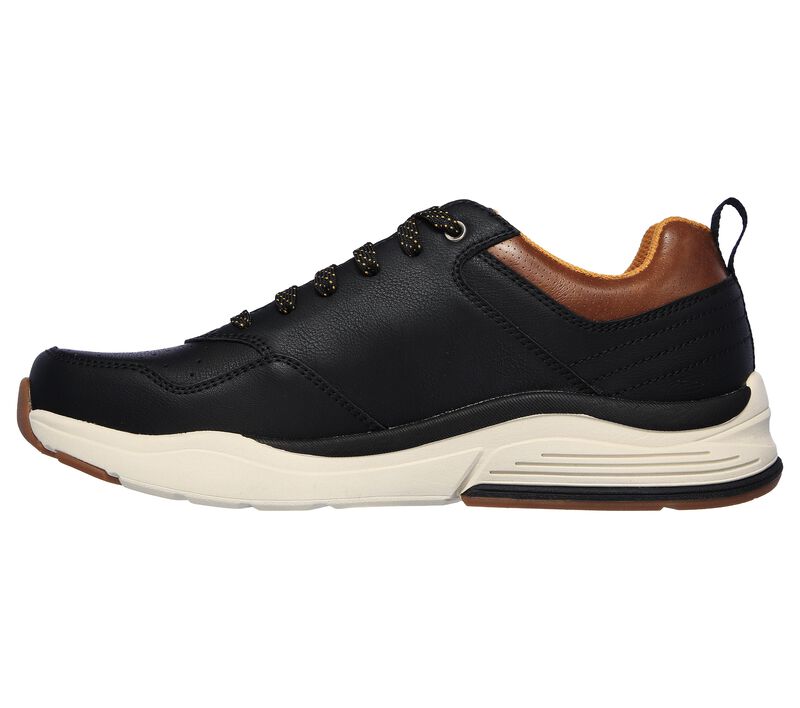 Men's Wide Relaxed Fit Skechers 66204 Benago Treno Street Wear Walking Trainers in Dark Brown - Image 9