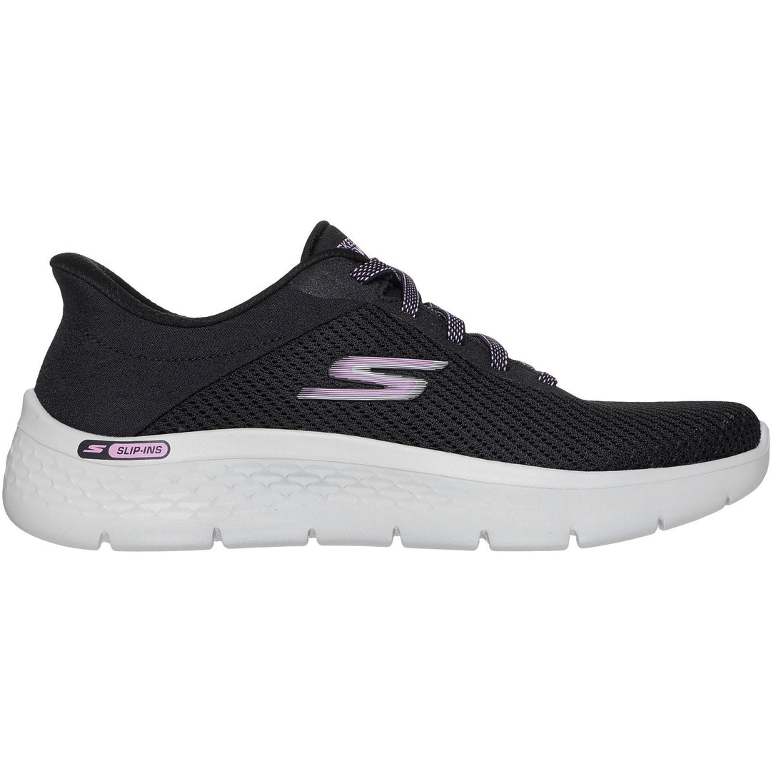 Women's Wide Fit Skechers 125516 Slip-ins Go Walk Flex Carla Trainers in Black - Image 2