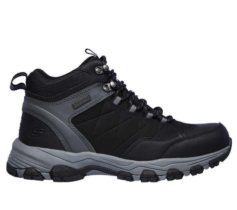 Men's Relaxed Fit Skechers 66283 Selmen Telago Hiking Boots in Black - Image 2