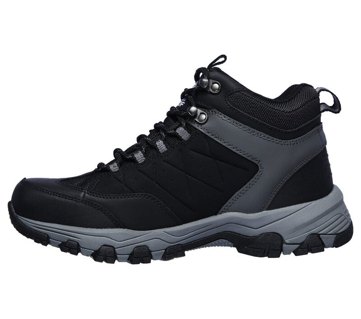 Men's Relaxed Fit Skechers 66283 Selmen Telago Hiking Boots in Black - Image 1