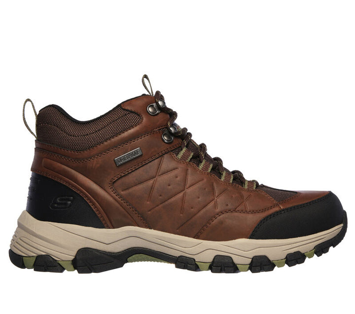 Men's Relaxed Fit Skechers 66283 Selmen Telago Hiking Boots in Black - Image 1