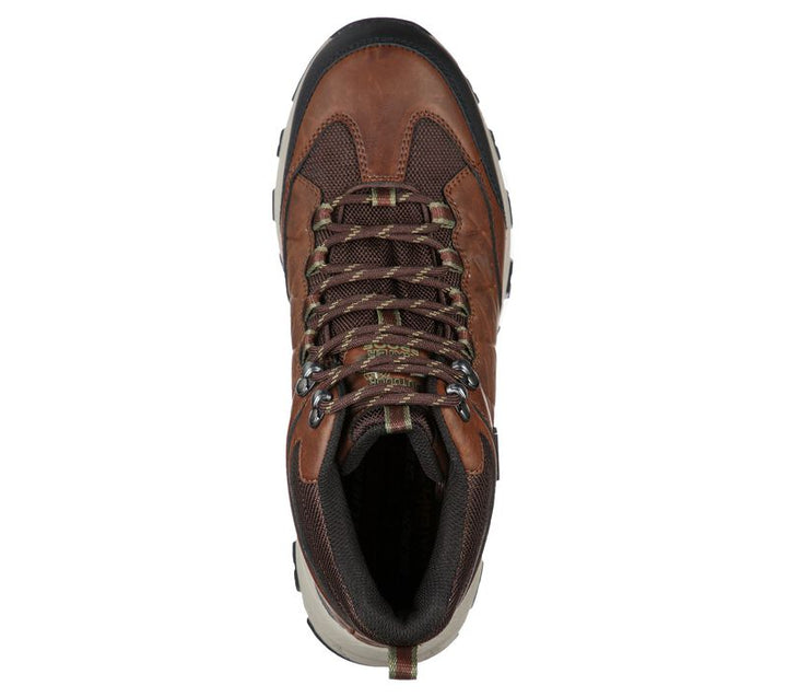 Men's Relaxed Fit Skechers 66283 Selmen Telago Hiking Boots in Black - Image 1