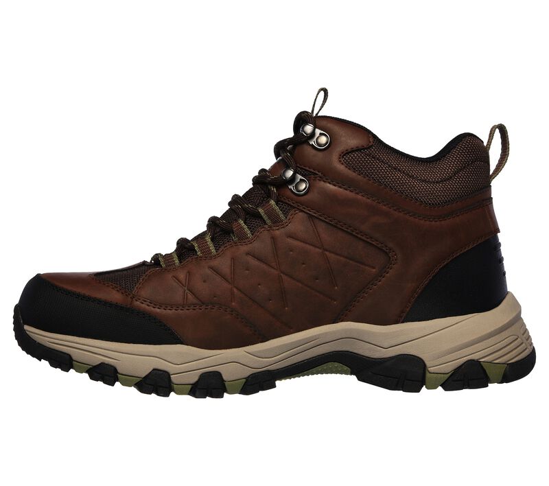Men's Relaxed Fit Skechers 66283 Selmen Telago Hiking Boots in Black - Image 9