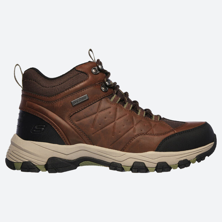 Men's Relaxed Fit Skechers 66283 Selmen Telago Hiking Boots in Black - Image 1