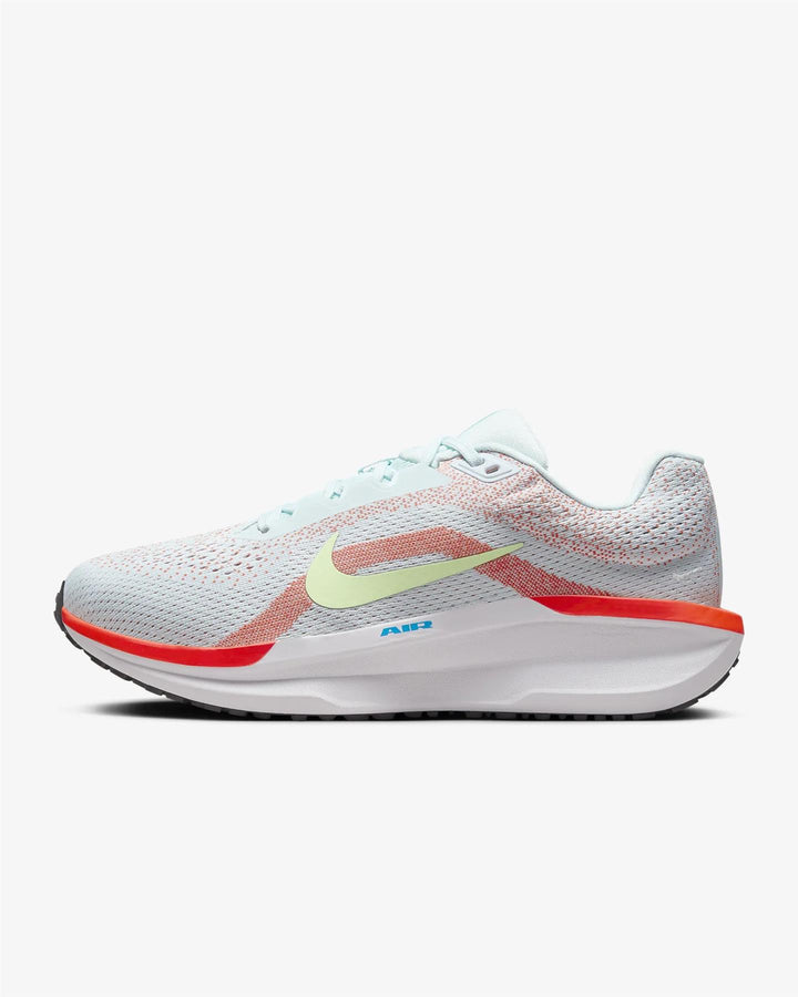 Women's Wide Fit Nike FQ8794-402 Winflo 11 Trainers in Blue Barely Volt - Image 1