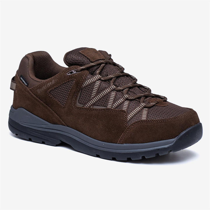 Women's Wide Fit Tredd Well Quest Hiking Waterproof Trainers in Brown - Image 1