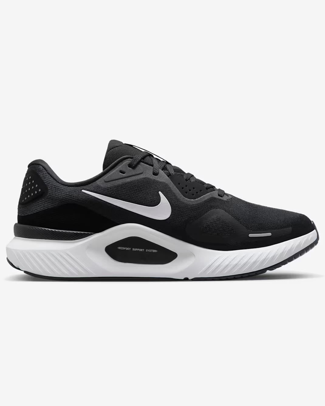 Men's Wide Fit Nike HQ2588-001 Structure 26 Running Stability Trainers in Black/White - Image 2