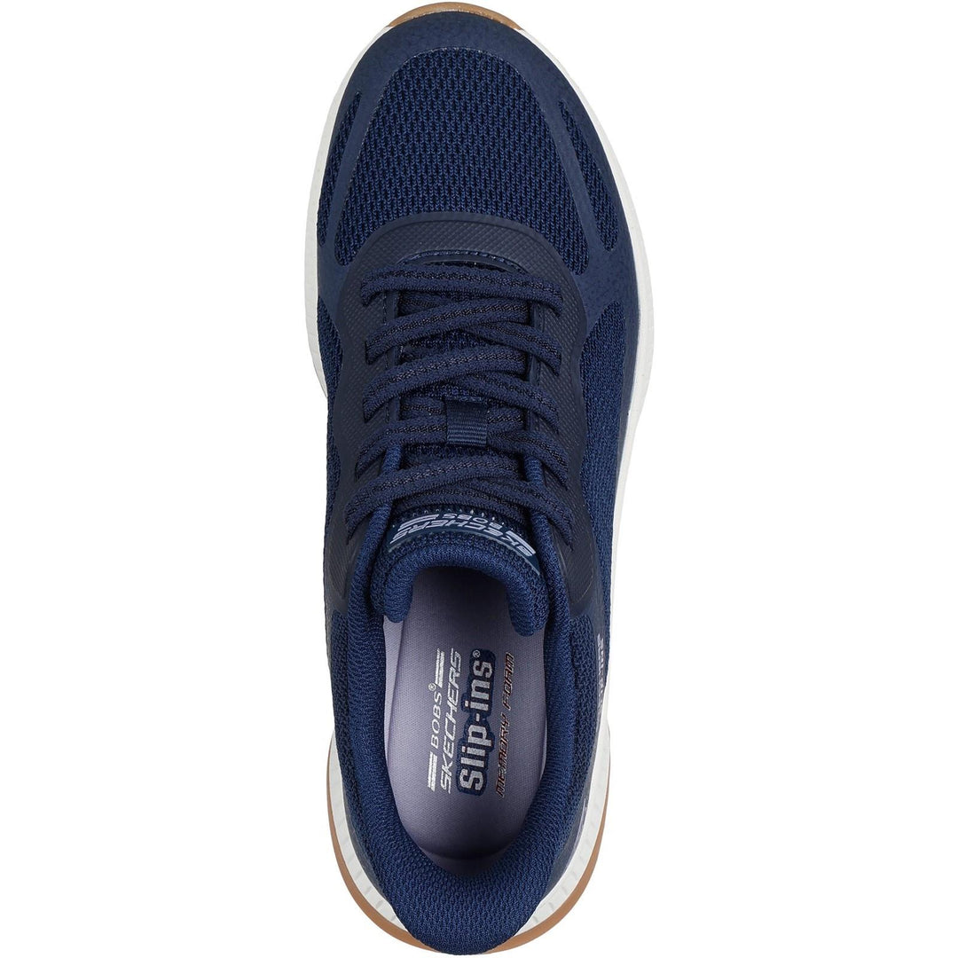 Women's Wide Fit Skechers 117624 Slip-ins Bobs Squad 4 Staple Look Trainers in Navy - Image 5