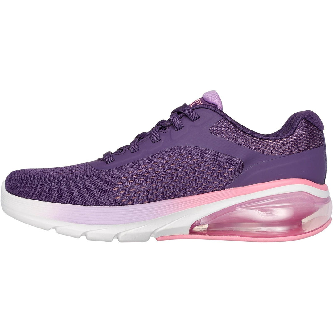 Women's Wide Fit Skechers 124375 Go Walk Air 3.0 Trainers in Navy/Purple - Image 9